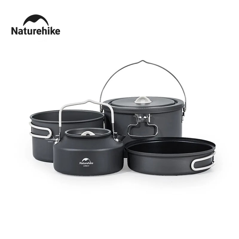 Quality Camping Cooking Set - ชุดหม้อปิกนิก Naturehike 2025 รุ่นใหม่ สำหรับกิจกรรมกลางแจ้ง พกพาสะดวก