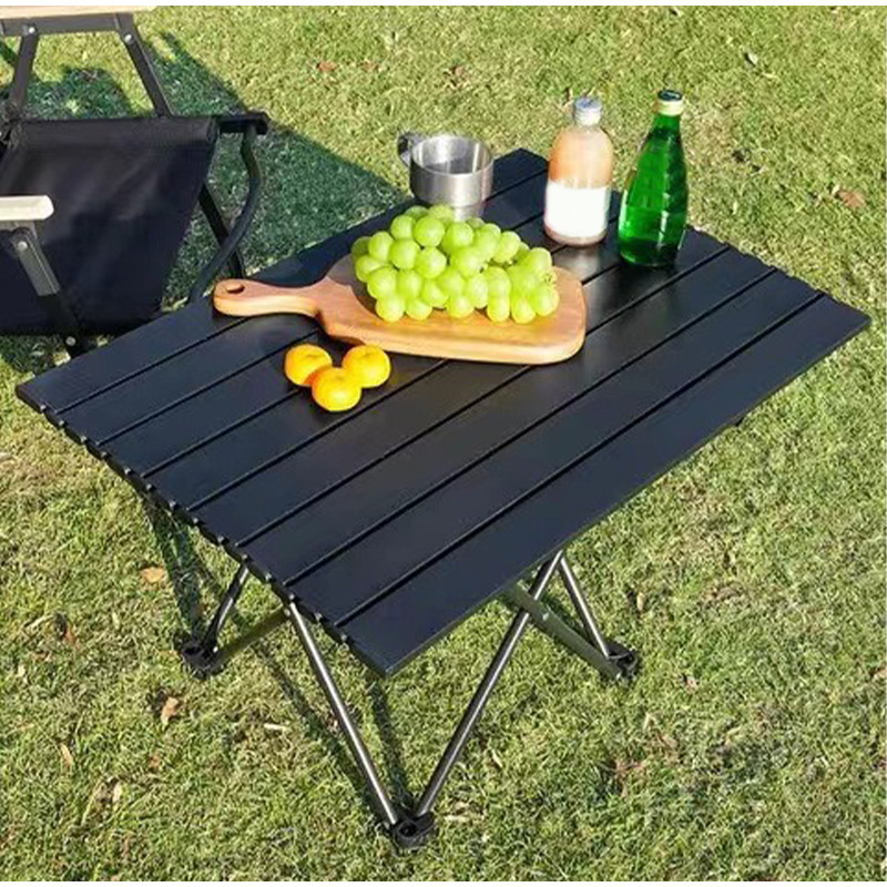 Camping Cooking Table - โต๊ะพับสำหรับตั้งแคมป์แบบพกพา น้ำหนักเบา พร้อมกระเป๋าใส่ โต๊ะปิกนิกแบบม้วนได้สำหรับกิจกรรมกลางแจ้ง บาร์บีคิว ท่องเที่ยว