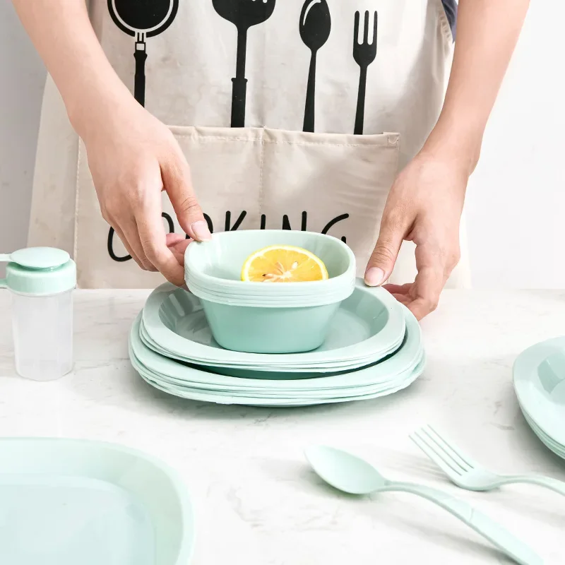 ชุดภาชนะพลาสติกแบบพกพาสำหรับใช - Camping Cooking Dining Set บทวิจารณ์และราคา
