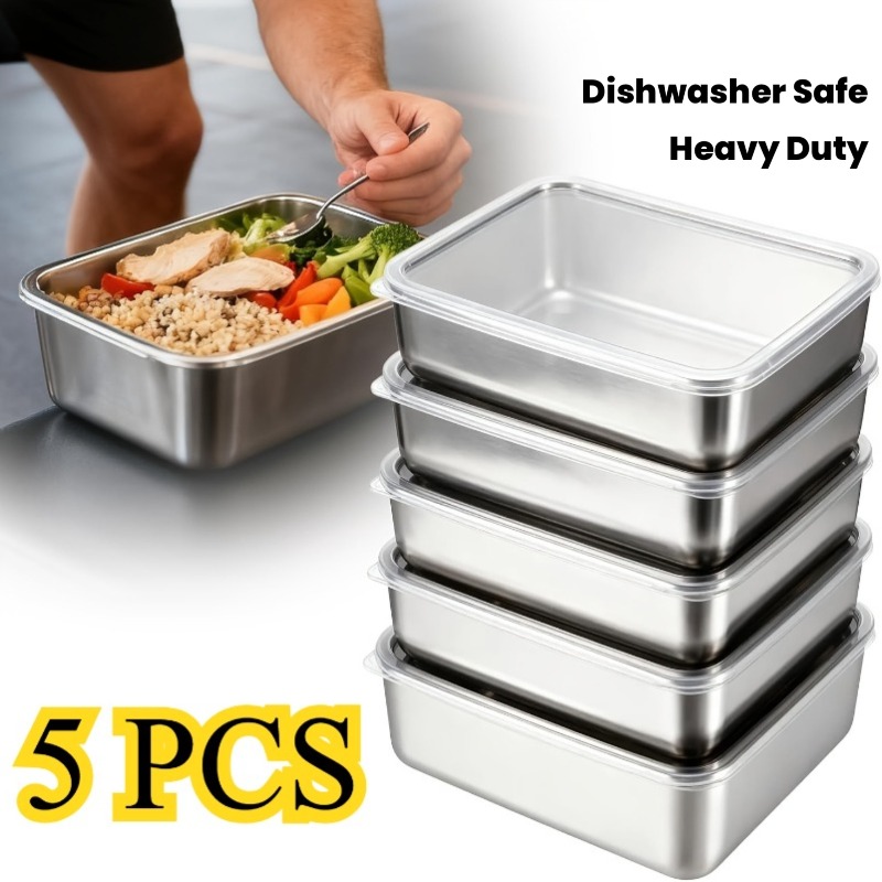 ชุดกล่องใส่อาหารสแตนเลส 5 ชิ้น - Camping Cooking Organizer บทวิจารณ์และราคา
