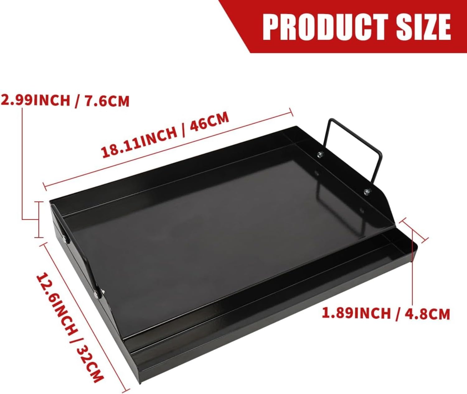 กระทะเหล็กหล่อเคลือบกันติดขนาด - Camping Cooking Flat Top บทวิจารณ์และราคา
