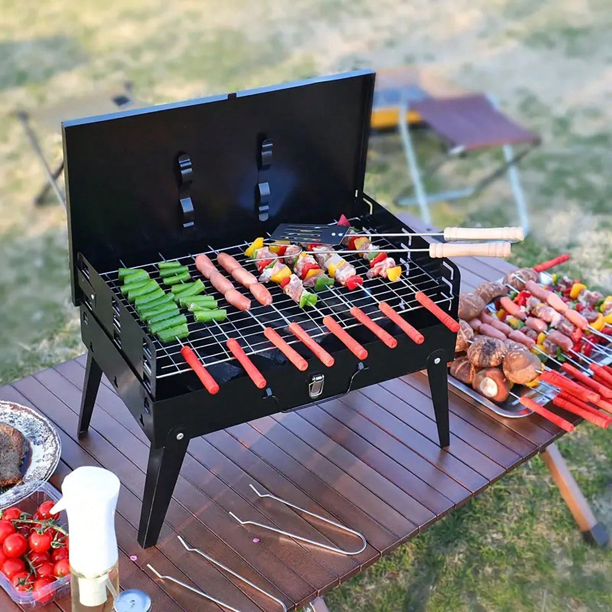 เตาปิ้งย่างถ่านแบบพกพาขนาดเล็ก - Camping Hiking Cooking บทวิจารณ์และราคา