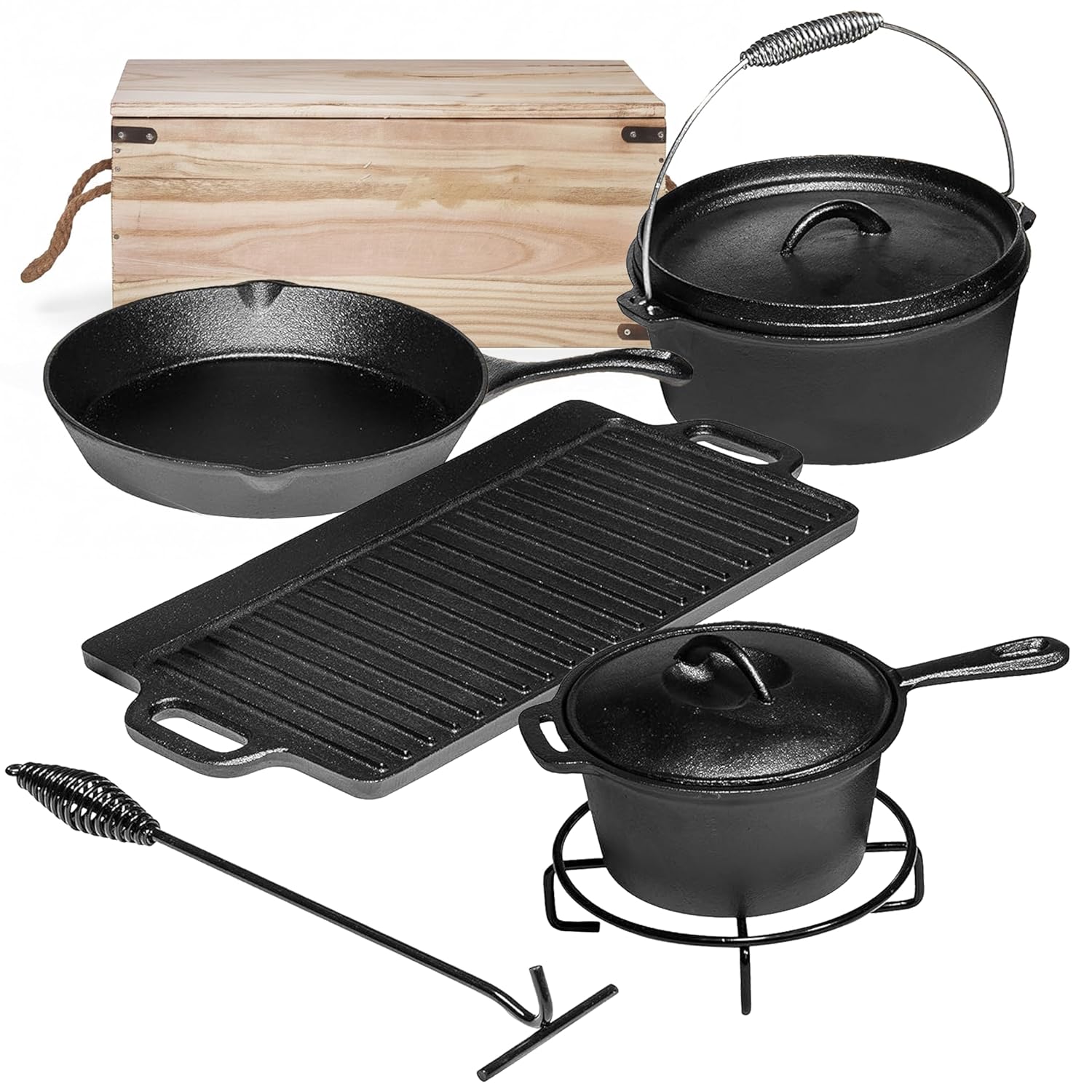 ชุดอุปกรณ์ทำอาหารสำหรับตั้งแคม - Camp Dutch Oven Cast บทวิจารณ์และราคา