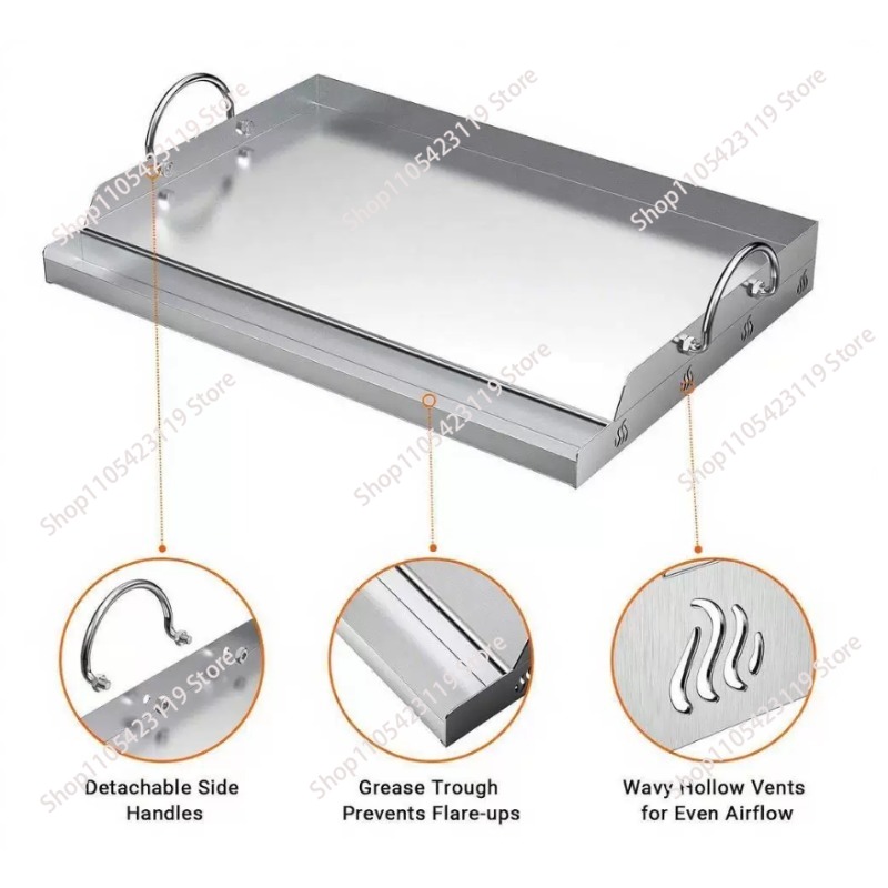 แผ่นเหล็กสแตนเลสสำหรับย่างบาร์ - Camping Cooking Flat Top บทวิจารณ์และราคา
