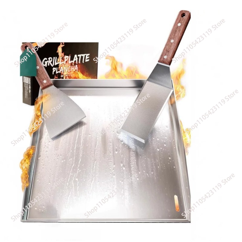 แผ่นเหล็กสแตนเลสสำหรับย่างบาร์ - Camping Cooking Flat Top บทวิจารณ์และราคา