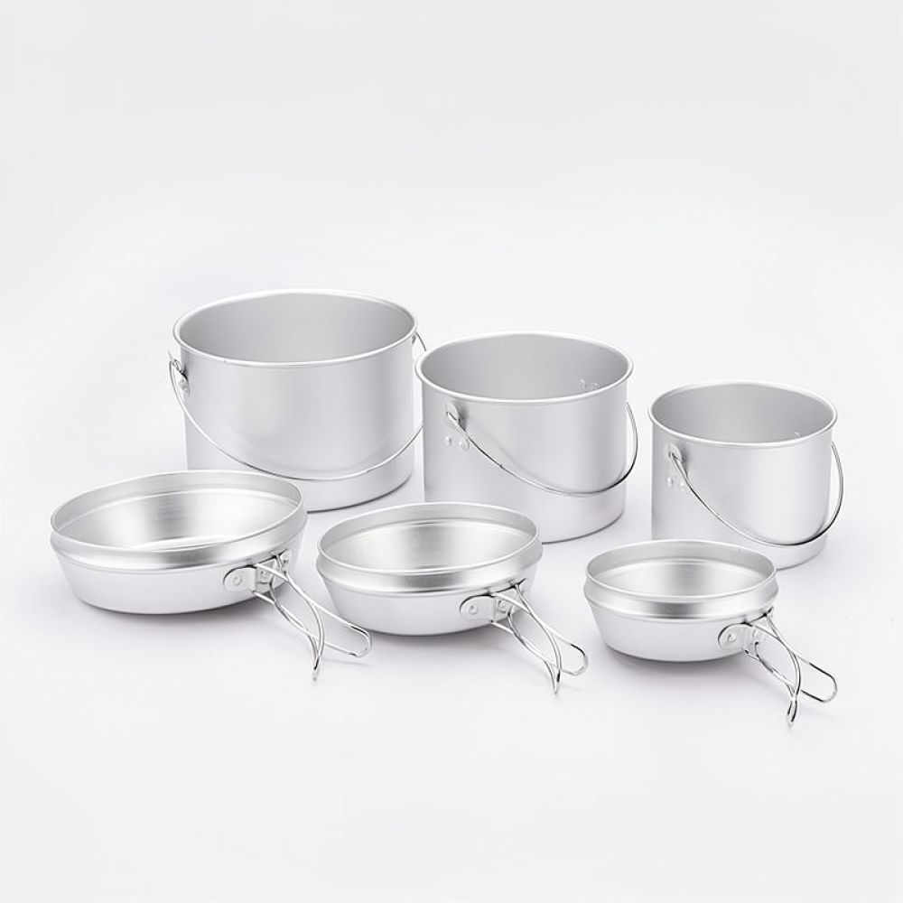 ชุดเครื่องครัวอะลูมิเนียมสำหรั - Camping Cooking Dining Set บทวิจารณ์และราคา