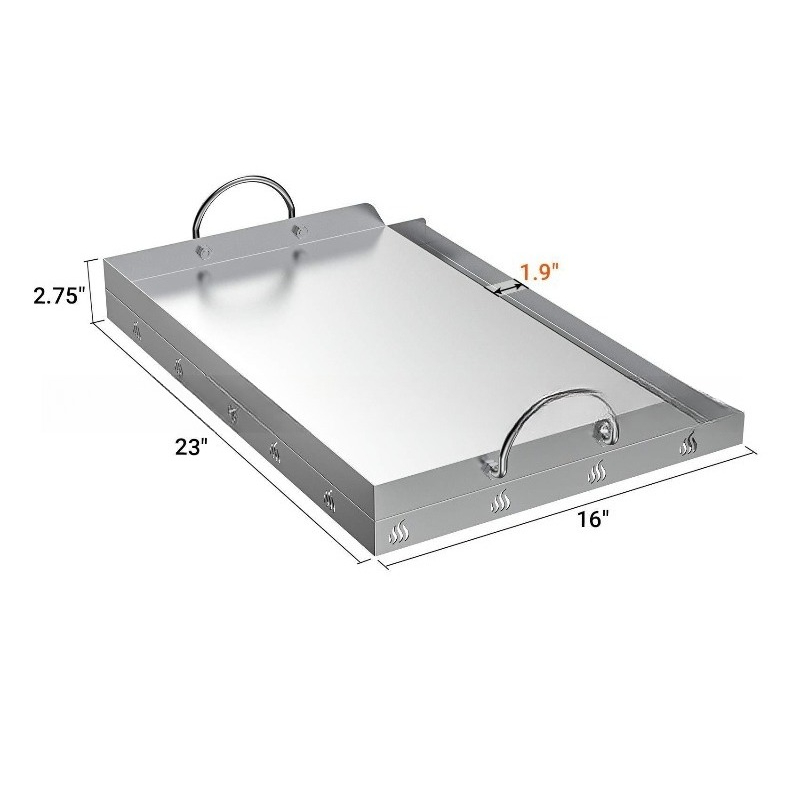 แผ่นเหล็กกล้าไร้สนิมสำหรับทำบา - Camping Cooking Flat Top บทวิจารณ์และราคา